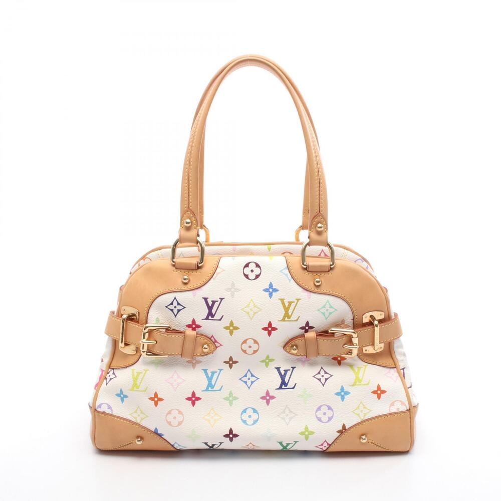 Louis Vuitton Claudia Multicolor Blanc White Handbag White